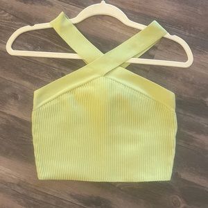 Sincerely Jules Lime Green Halter Top